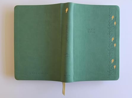 Biblia, Biblia Letra Grande, Simil Piel, Color Verde Con Pajaros, Version Cantos Pintados, RVR1960