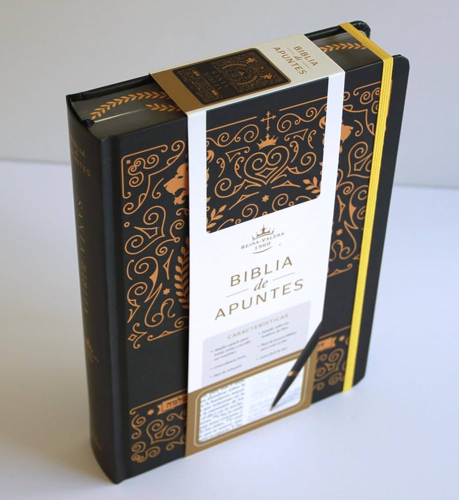 Biblia de apuntes, Negro y oro (Edición cantos pintados), RVR1960