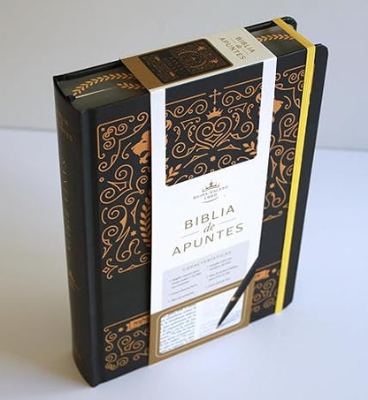 Biblia de apuntes, Negro y oro (Edición cantos pintados), RVR1960