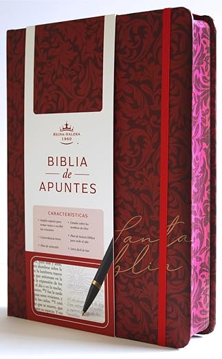 Biblia, Biblia De Apuntes, Tapa Dura, Vino Tinto, Canto Pintado, RVR1960