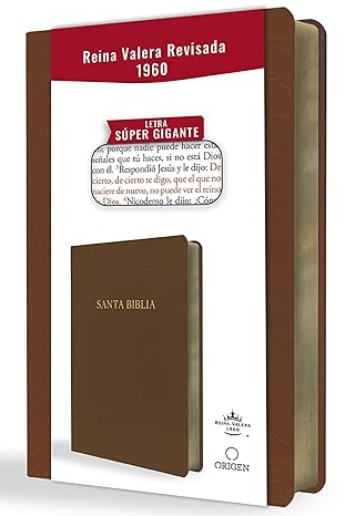 Biblia, Biblia Reina Valera, Letra Super Gigante, Simil Piel, Marron, RVC