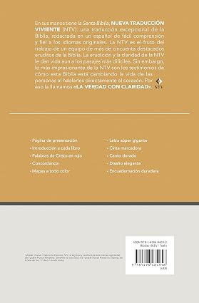 Santa Biblia Ntv Café Oscuro, Letra Súper Gigante