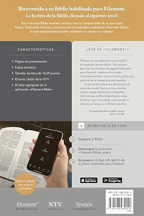 Biblia NTV Beige Letra Grande, Valor Premium Filament
