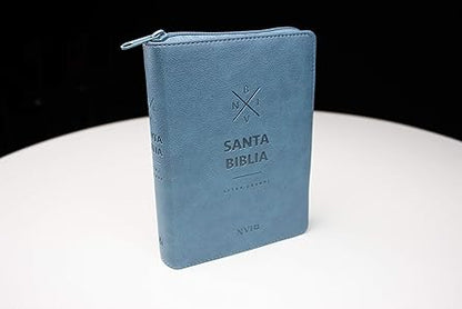 Biblia Letra Grande, Azul Con Cierre Tamaño Mediano - Nvi