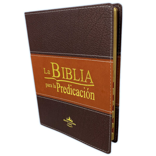 Biblia, Para La Predicacion, Color Marron, Con Indice, Letra Grande, Rv1960