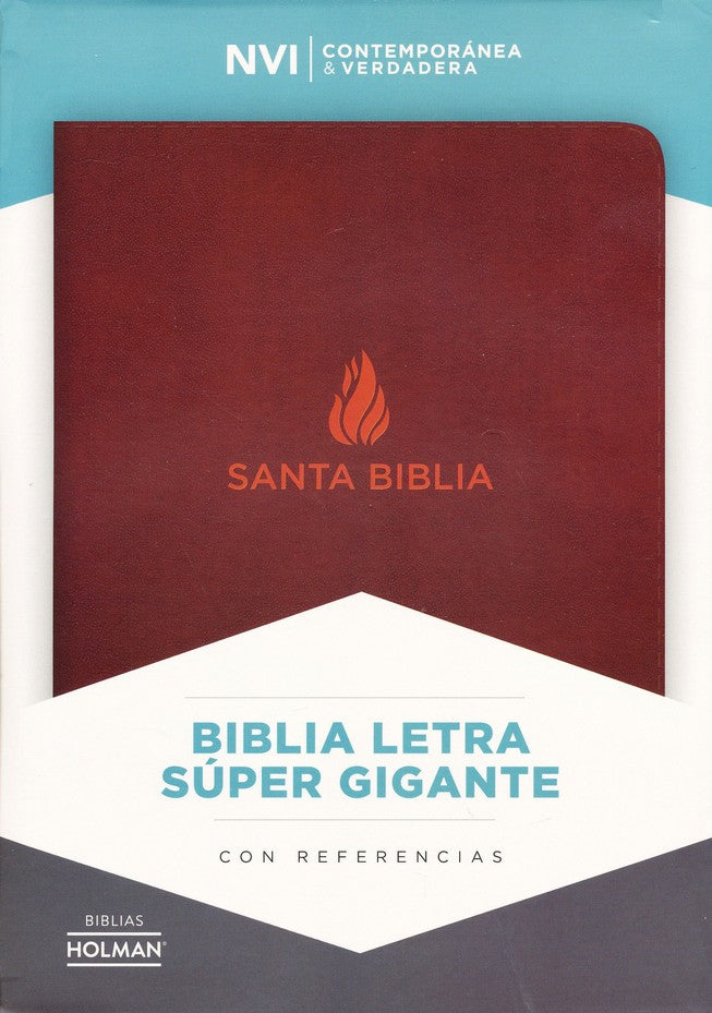 Biblia Letra Súper Gigante, Con Índice Y Referencias, Marrón, NVI