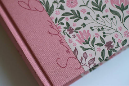 Biblia de Apuntes, (Piel Imitación), Tapa dura, Rosada con Flores, RVR1960