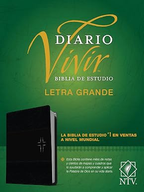Biblia De Estudio Del Diario Vivir Ntv, Letra Grande (Sentipiel, Negro/Ónice
