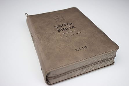 Biblia Letra Grande, Marrón Con Cierre Tamaño Mediano - Nvi