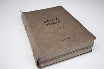 Biblia Letra Grande, Marrón Con Cierre Tamaño Mediano - Nvi