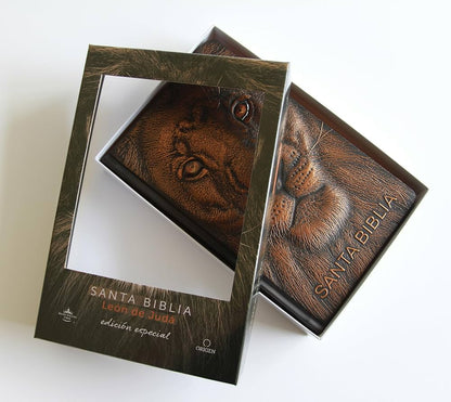 Biblia, Letra grande, León de Judá Edición Especial Bronce, (Negro/Marrón), Reina Valera 1960