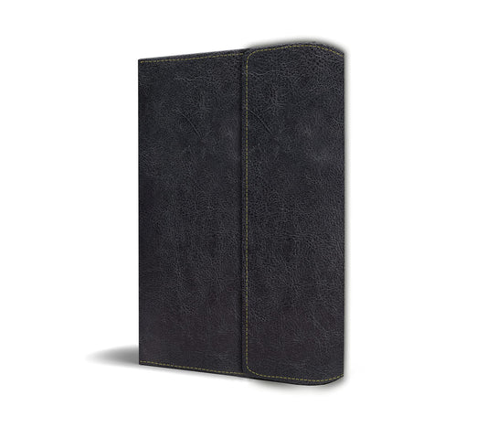 Biblia Letra Grande Tamaño Manual, Simil Piel Negra Con Solapa E Imán, RVR 1960