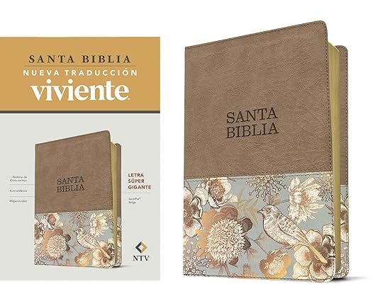 Santa Biblia, Beige, Letra Súper Gigante, NTV