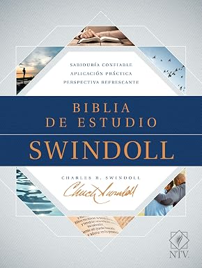 Biblia De Estudio Swindoll, Azul/Café - Ntv