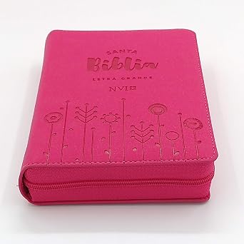 Biblia Letra Grande, Fucsia Con Cierre Tamaño Mediano - Nvi