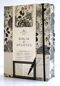 Biblia, Biblia De Apuntes, Tapa Dura, Blanco y Negro Con Flores, RVR1960