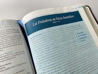 Biblia De Estudio Swindoll, Azul/Café - Ntv