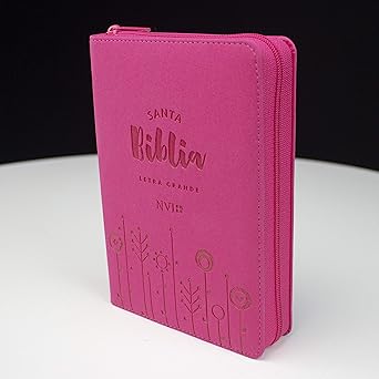 Biblia Letra Grande, Fucsia Con Cierre Tamaño Mediano - Nvi