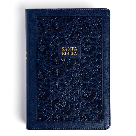 RVR 1960 Biblia Letra Grande Tamano Manual Edicion Especial, Azul Marino, Simil Piel