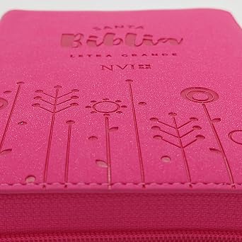 Biblia Letra Grande, Fucsia Con Cierre Tamaño Mediano - Nvi