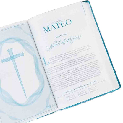 Biblia devocional Mujer Verdadera, Duotono Aqua,  NBLA