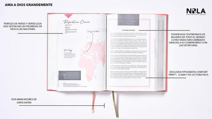 Biblia Ama a Dios Grandemente, Interior a cuatro colores, Tapa dura, NBLA