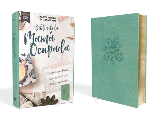 NVI, Biblia de la Mamá Ocupada, Leathersoft, Turquesa, Palabras de Jesús en Rojo, Comfort Print