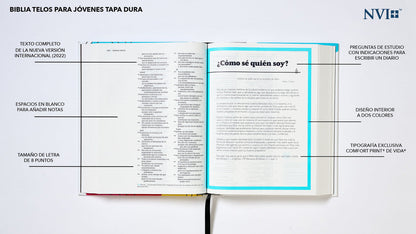 Biblia Telos Para Jóvenes, Revisión 2022, Tapa dura, Comfort Print, NVI
