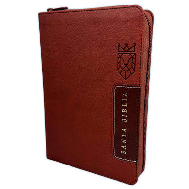 Biblia Letra Grande,  Manual con Cierre, Imitación Piel Café, con Índice, RVR 1960
