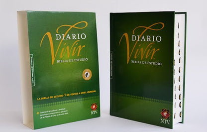 Biblia De Estudio Del Diario Vivir, Tapa Dura Con Indice - Ntv