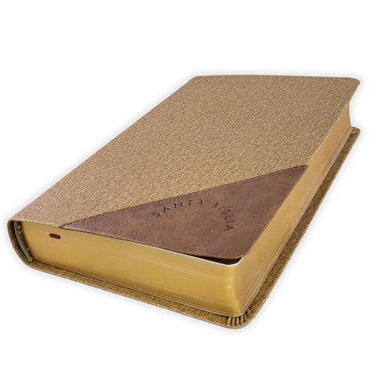 Biblia letra grande tamaño manual, café duotono, símil piel (edición 2023)/ RVR 1960