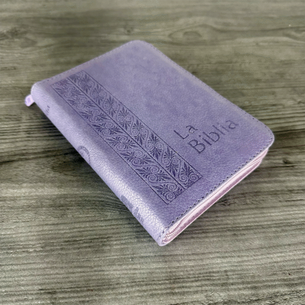 Biblia Flexible Lila Plateada Con Cierre - Tla