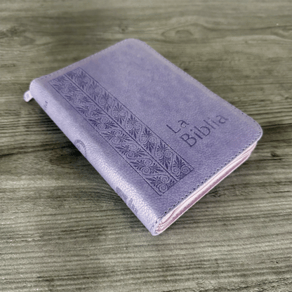 Biblia Flexible Lila Plateada Con Cierre - Tla