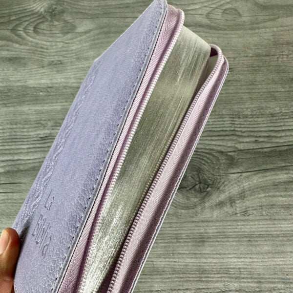 Biblia Flexible Lila Plateada Con Cierre - Tla