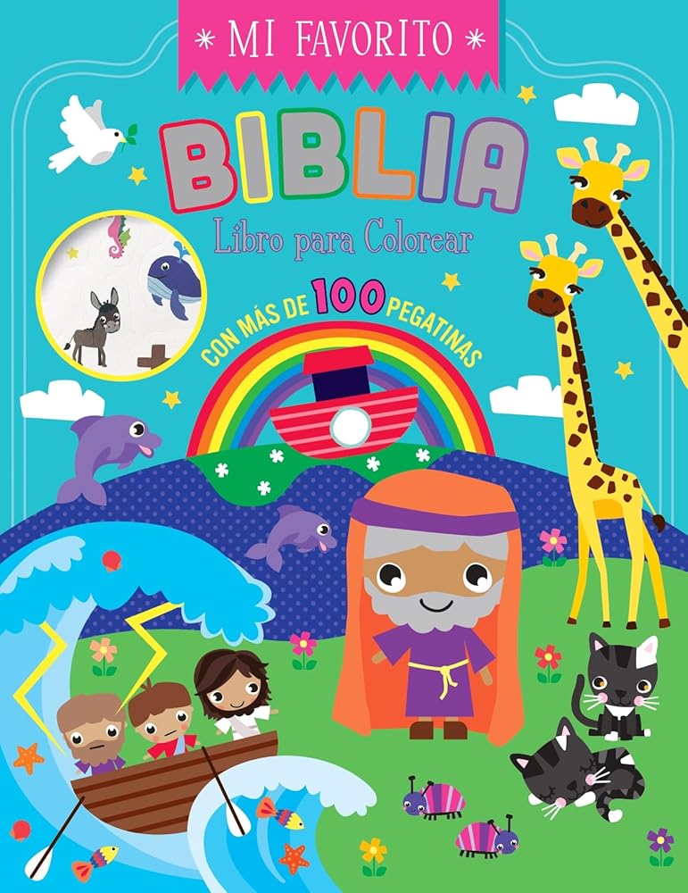 Libro, Biblia - libro para colorear y pegatinas – Portavoz Kids