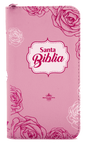 Biblia RVR 1960 - Rosas Rosa Canto Plateado con QR