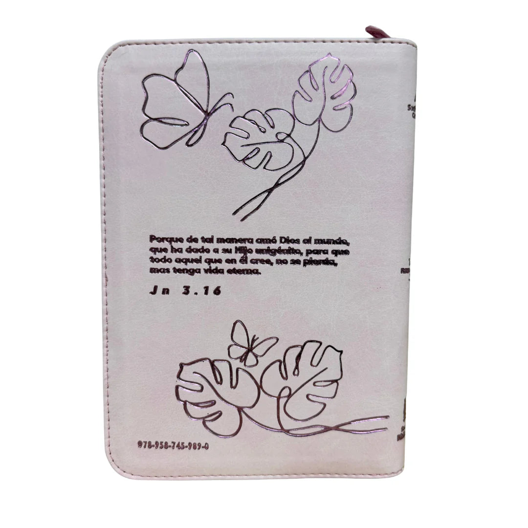 Biblia, Color Rosado, Canto Pintado, Con Cierre, Rv1960
