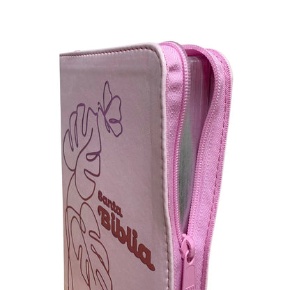Biblia, Color Rosado, Canto Pintado, Con Cierre, Rv1960