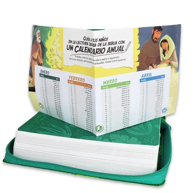Biblia Interactiva Para Niños Letra Grande, Verde, RVR1960