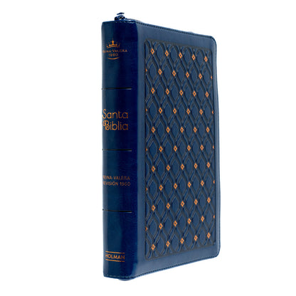 Biblia Letra Grande, Tamaño Manual, Azul Marino, RVR1960