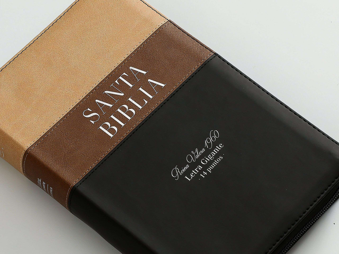 Biblia RVR060 068 cz Tricolor beige/café/negro