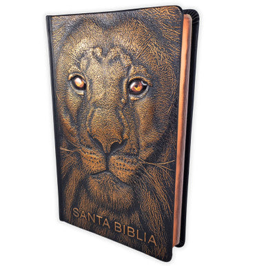 Biblia, Letra grande, León de Judá Edición Especial Bronce, (Negro/Marrón), Reina Valera 1960