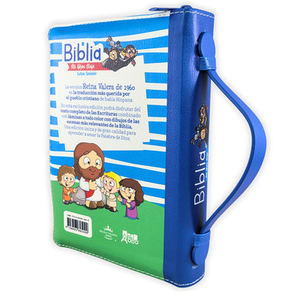 Biblia RVR60 045cz Mi Gran Viaje Azul/Autobús con asa