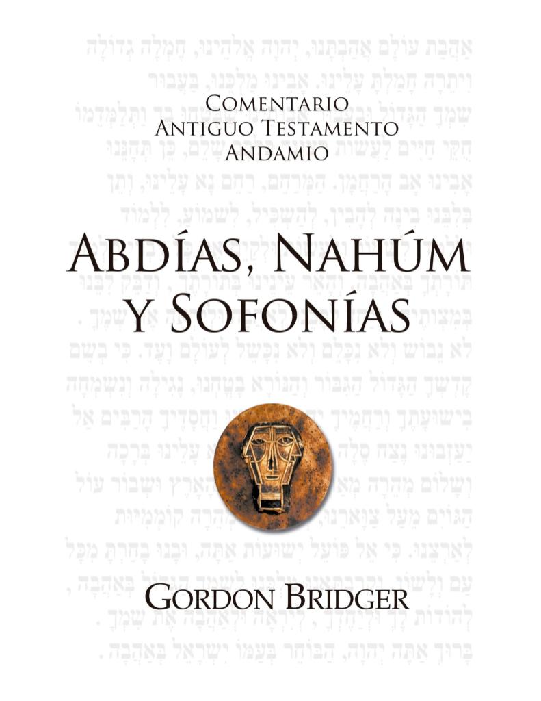 Libro Comentario Antiguo Testamento Andamio Abdias-Nahum-Sofonias - Gordon Bridger