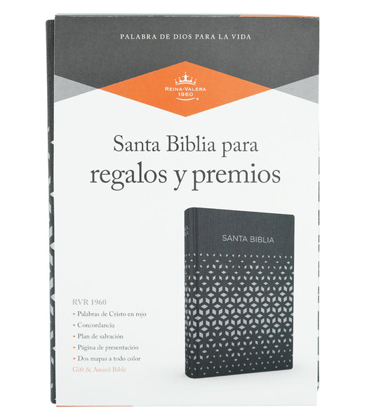 Biblia Para Regalos Y Premios, Símil Piel, Negro Y Plata, Rvr 1960