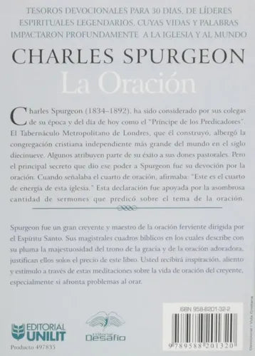Libro, La oración - Lance Wubbels y Charles Spurgeon