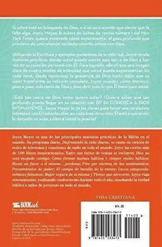 Libro Conozca A Dios Íntimamente - Joyce Meyer