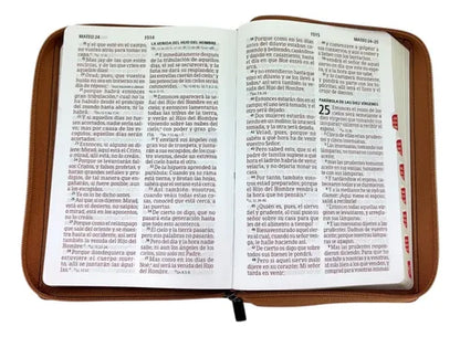 Biblia RVR1960 letra gigante tamaño manual, caoba/negro