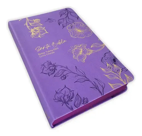 Biblia Obsequios Y Premios Rvr60C Morado Con Flores