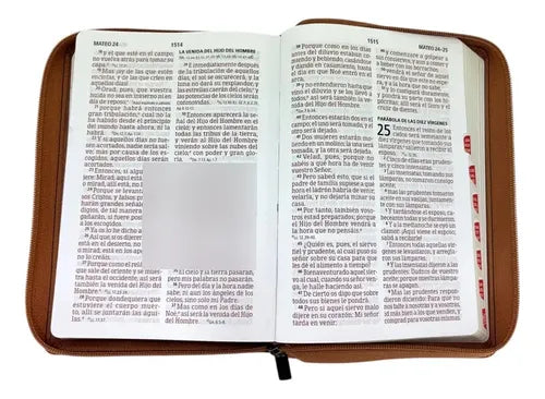 Biblia RVR1960 letra gigante tamaño manual, caoba/negro